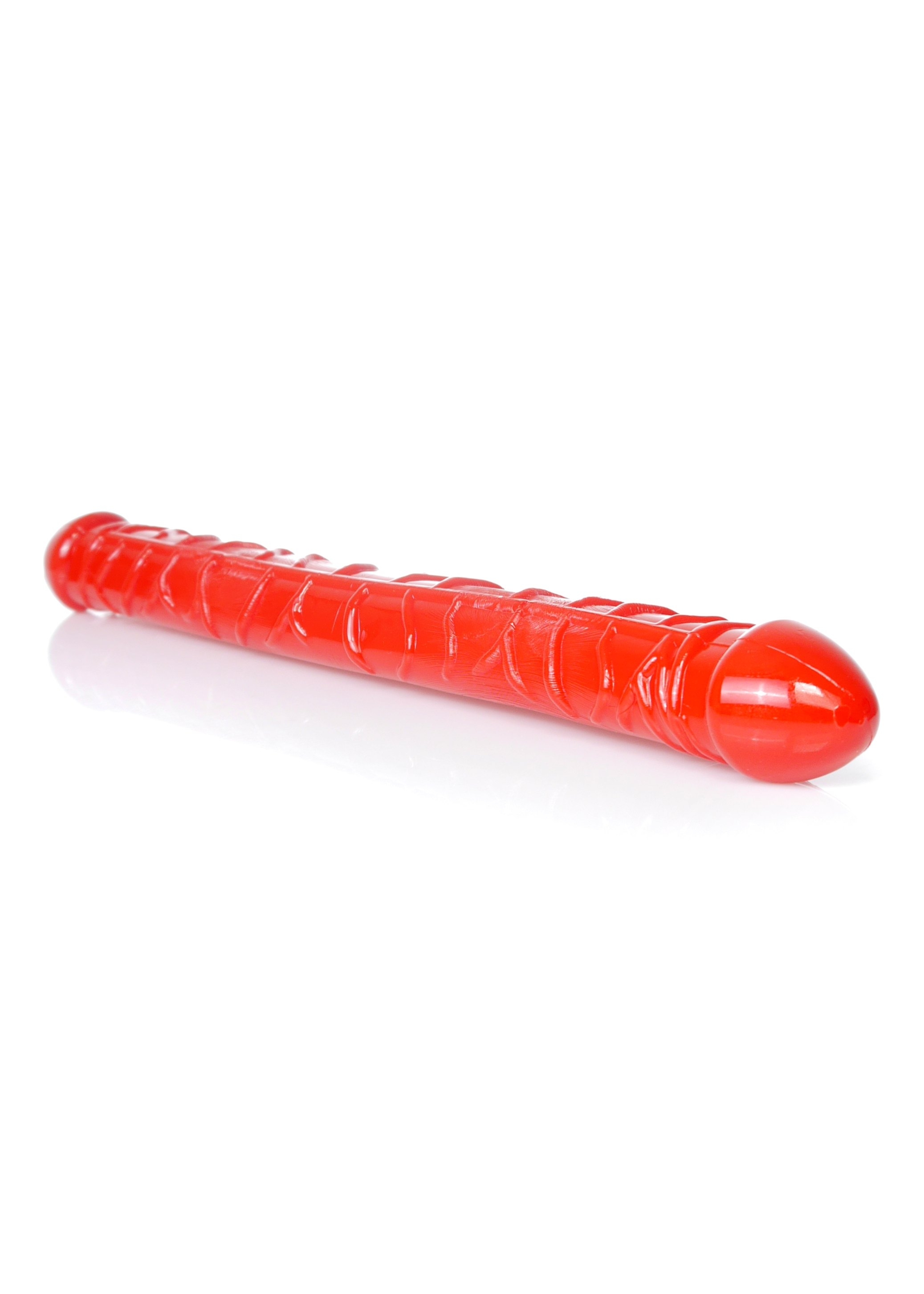 Boss Series Flexible Double Dong Red - Podwójne dildo, czerwone