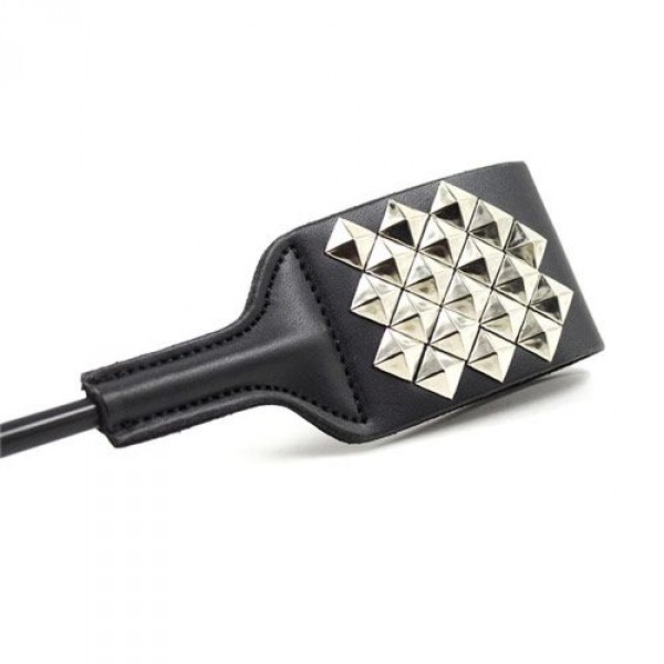 Toyz4lovers Frustino Square Spot Riding Crop Black - Szpicruta do klapsów