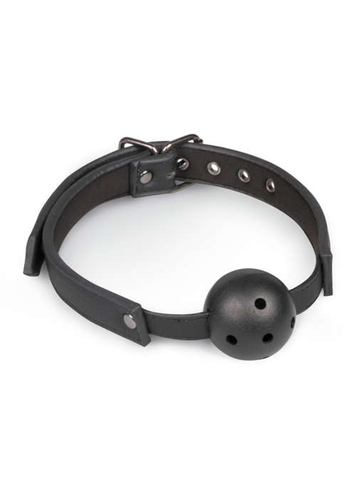 Easy Toys Ball Gag With Pvc Ball Black - Knebel z kulką, czarny