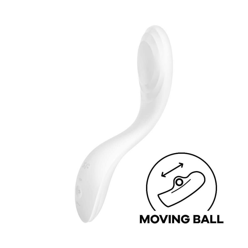 Satisfyer rrrolling pleasure (white) - Wibrator punktu G z rotującą kulką, Biały