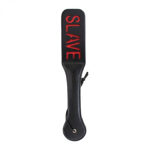 Toyz4lovers Double Spank Paddle Slave Black - Packa do klapsów "slave"