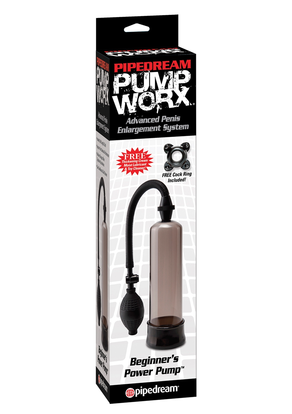 Pipedream Beginners Power Pump Black - Pompka powiększająca penisa, czarna