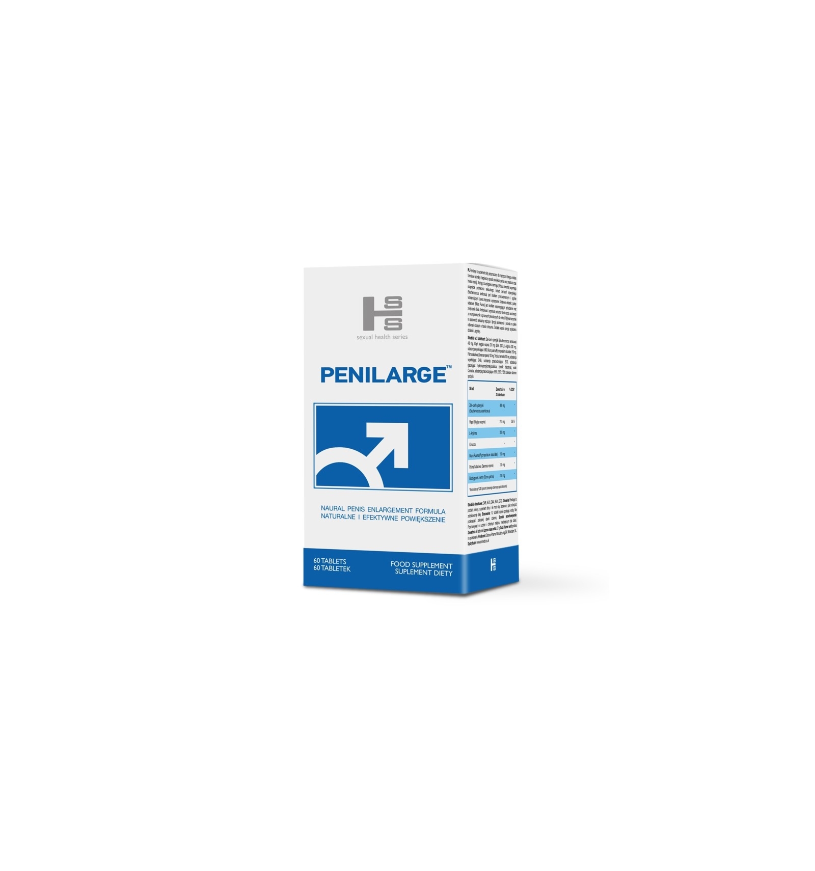 Penilarge tabletki- suplement powiększający penisa Wariant/Rozmiar: 60 tabletek