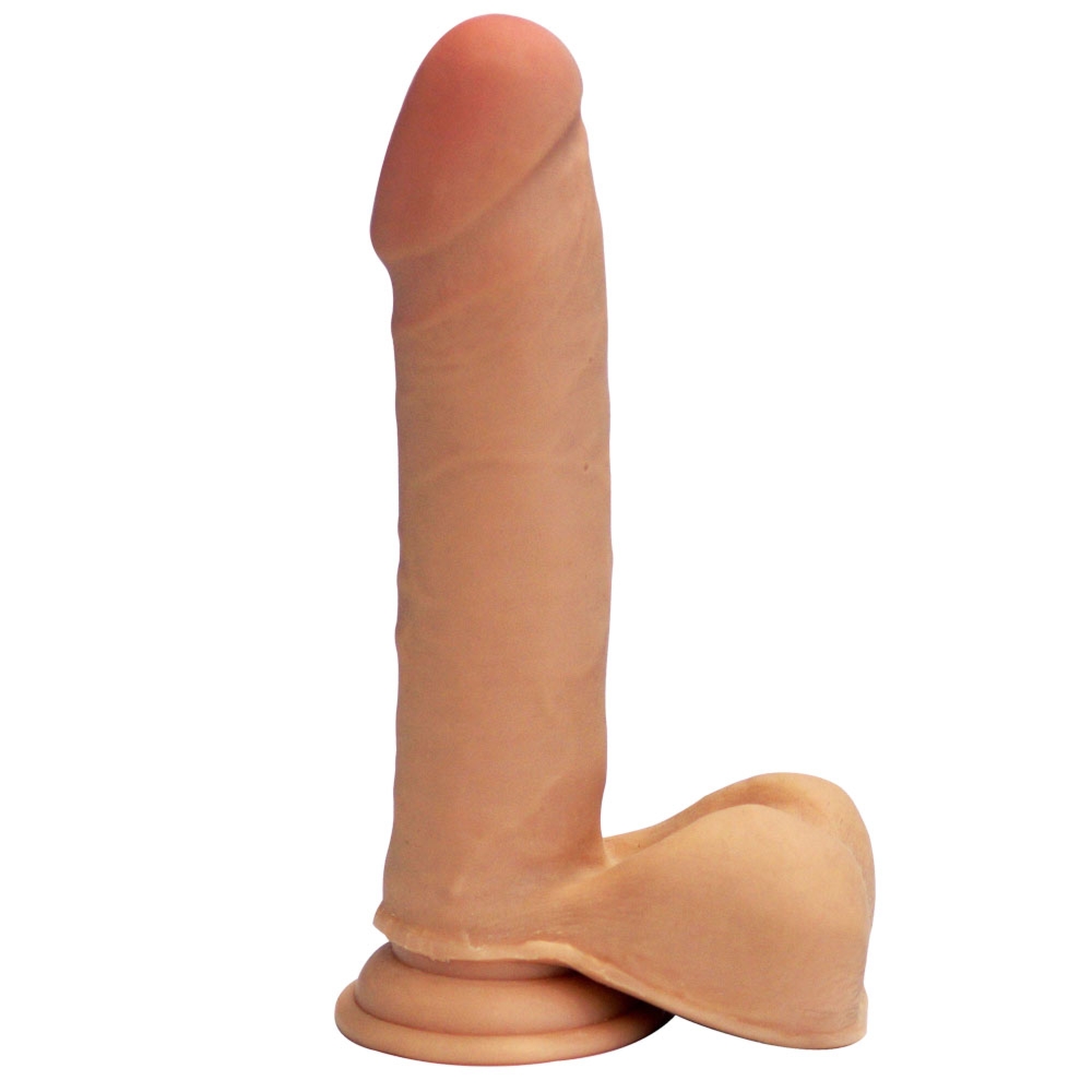Get real 8 inch - dildo na przyssawce, cielisty