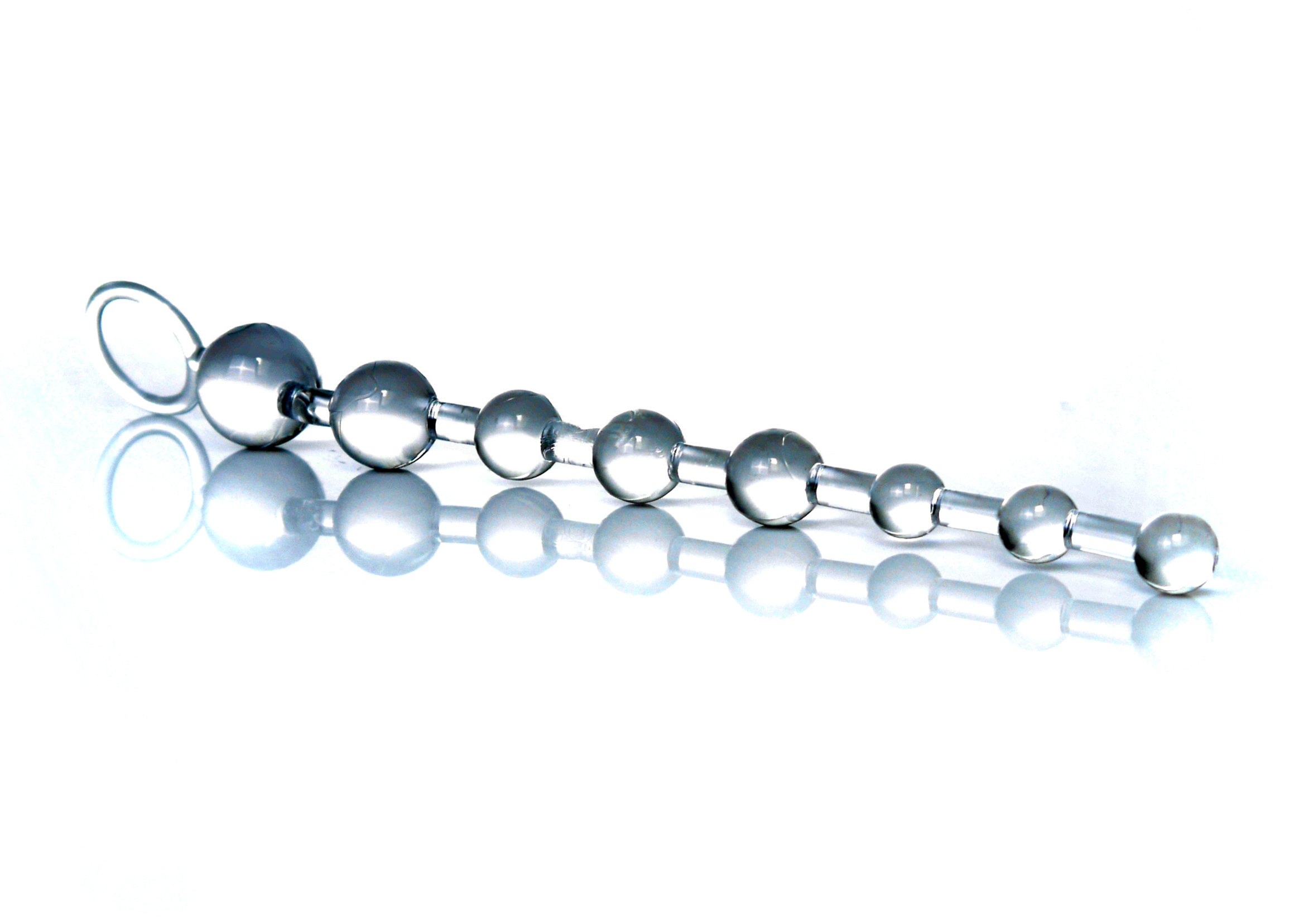 Boss Series Jelly Anal 10 Beads Clear - Koraliki analne, przezroczyste