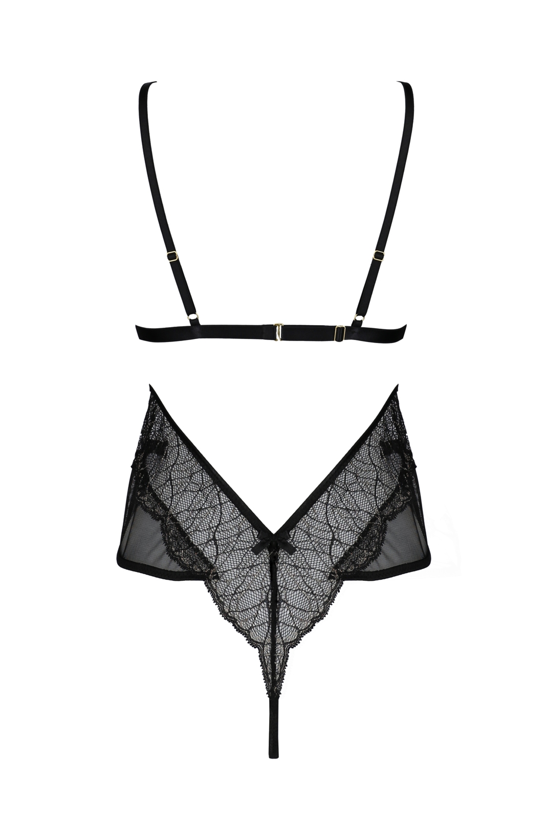 Passion Amberly - Koronkowe Body, czarne Wariant/Rozmiar: L/XL