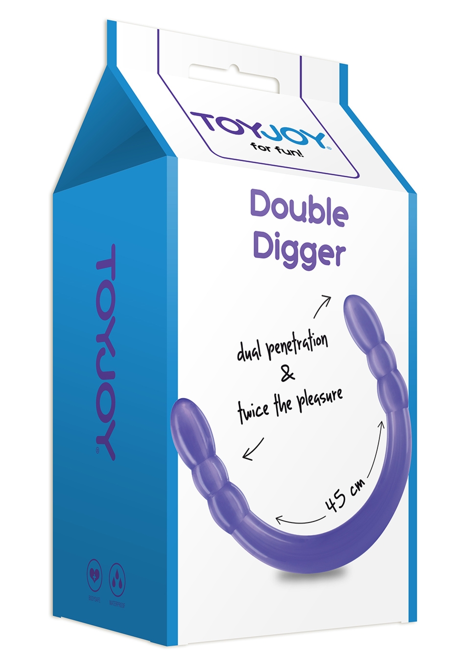 ToyJoy Double Digger Dong Purple - Dildo podwójne