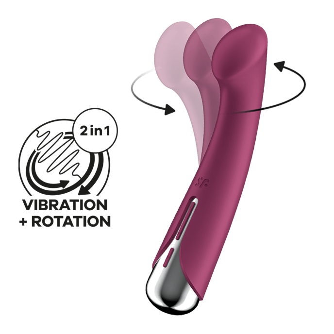 Satisfyer Spinning G-Spot 1 Red - Wibrator Punktu G, z funkcją rotacji