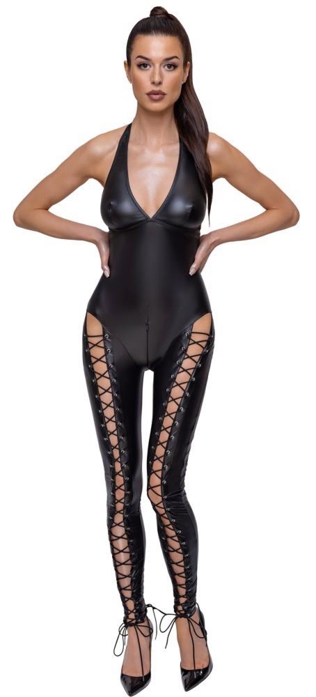 Cotelli Jumpsuitacing - Strój erotyczny, Czarny Wariant/Rozmiar: S