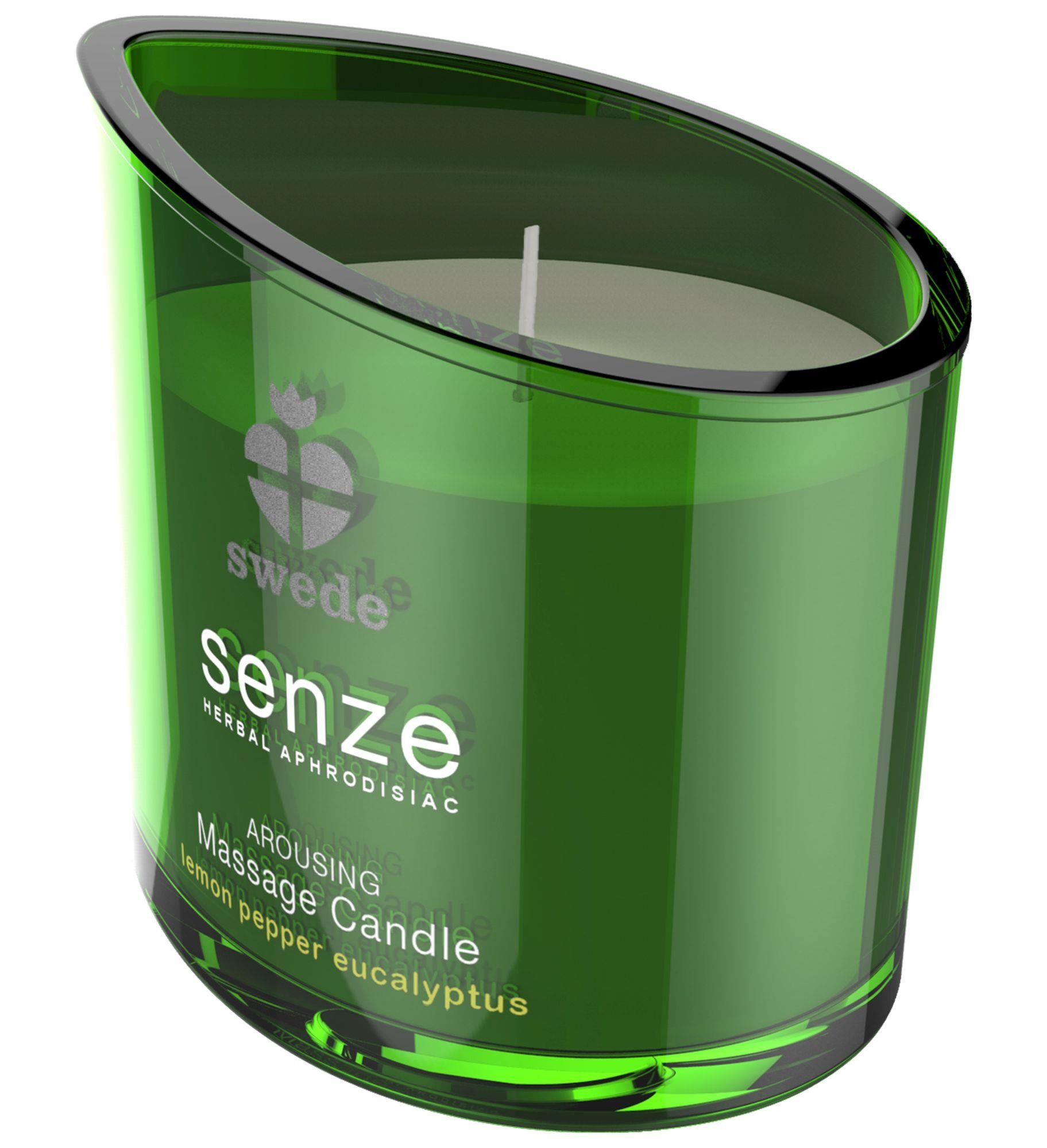 Senze Arousing Massage Candle Lemon Pepper Eucalyptus - Świeca do masażu