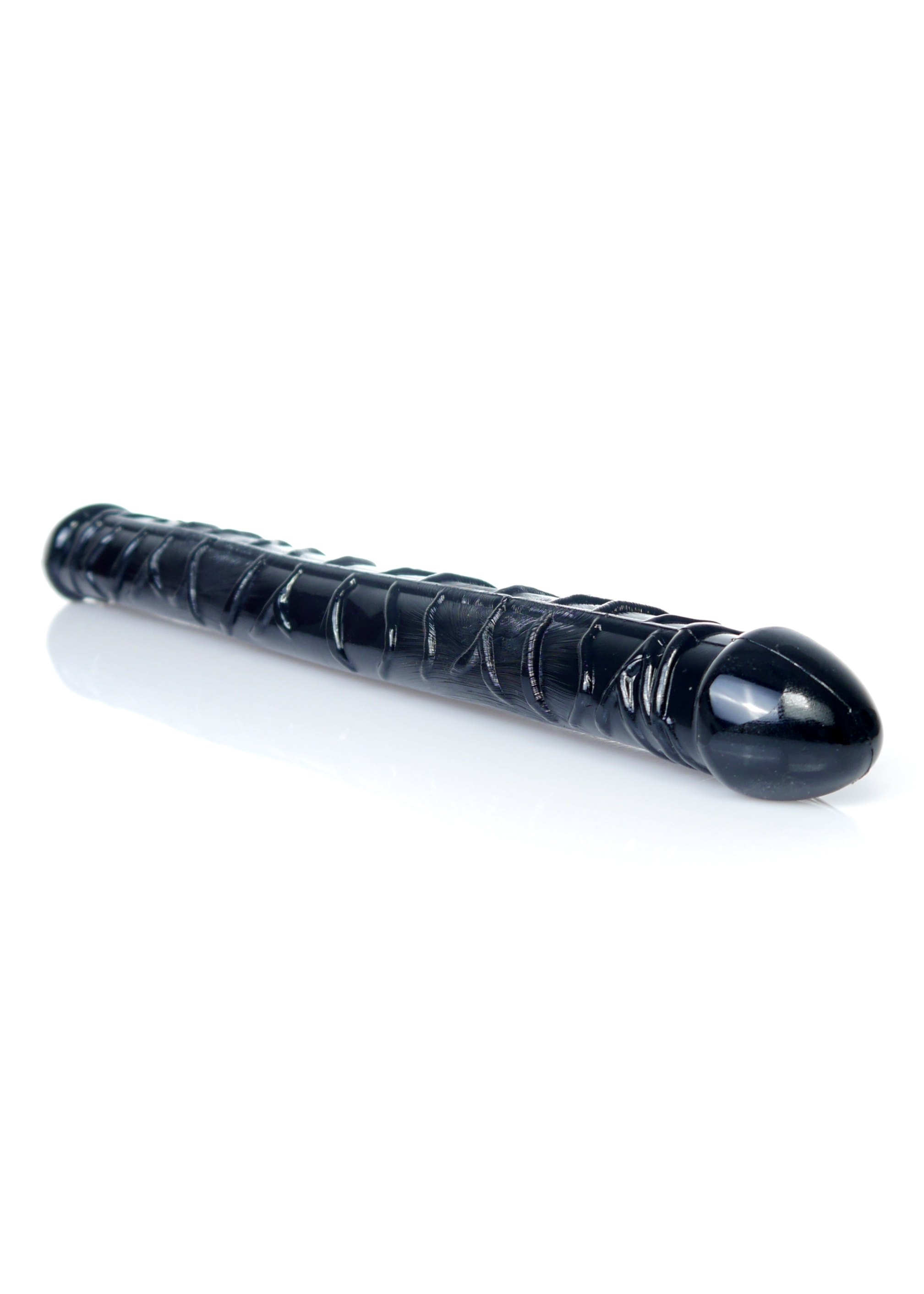 Boss Series Flexible Double Dong Black - Podwójne dildo, czarne