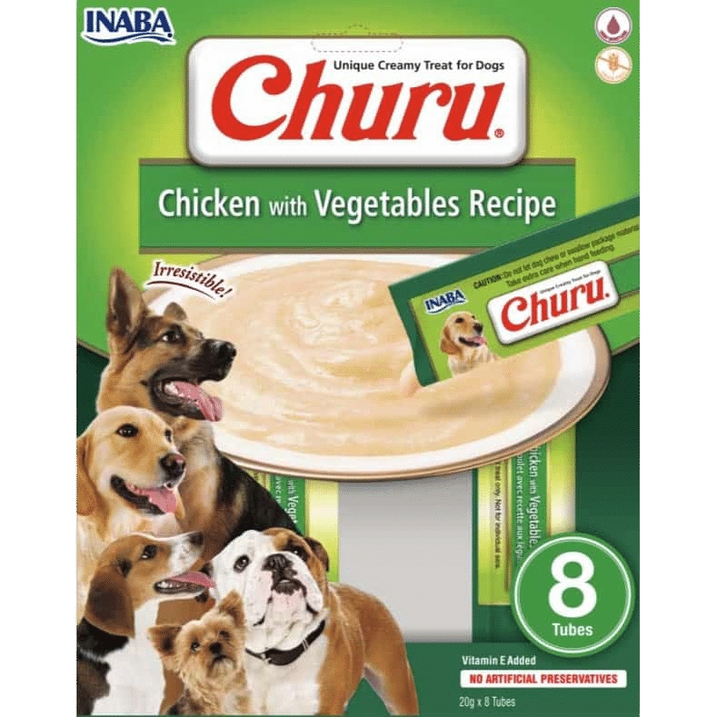 Inaba Churu Kurczak Warzywa, Kremowy Przysmak Dla Psa Grain Free