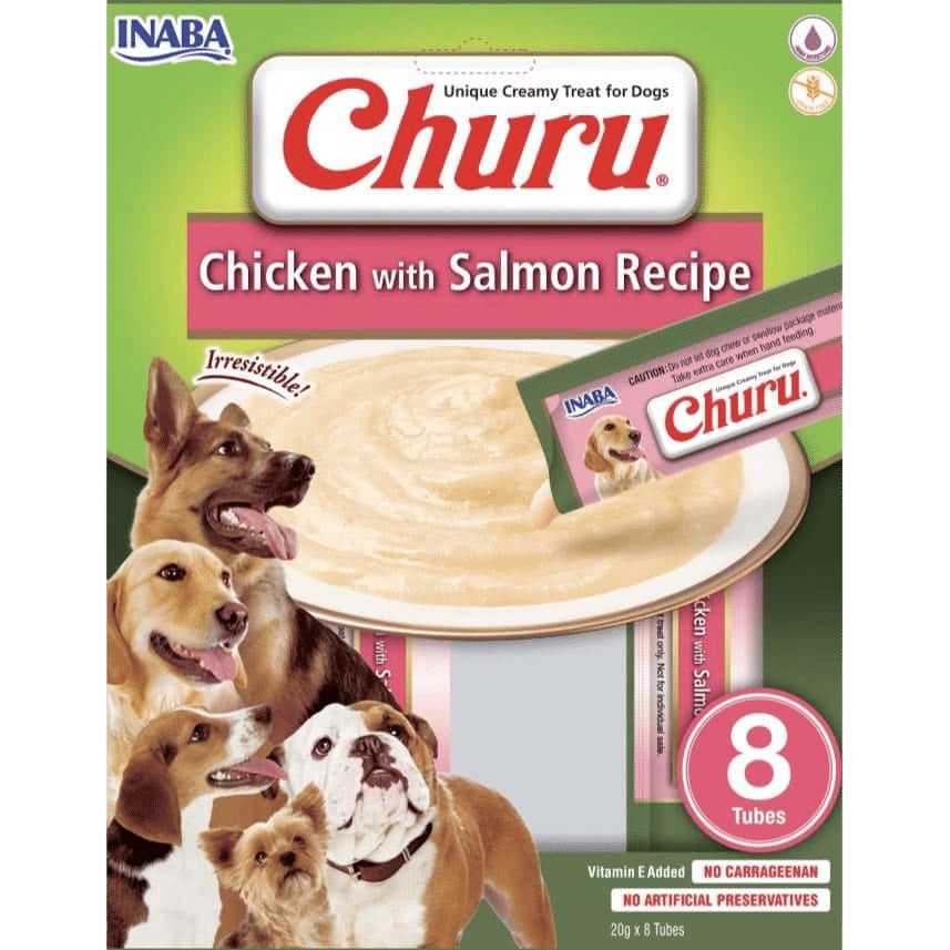Inaba Churu Kurczak Łosoś, Kremowy Przysmak dla Psa Grain Free