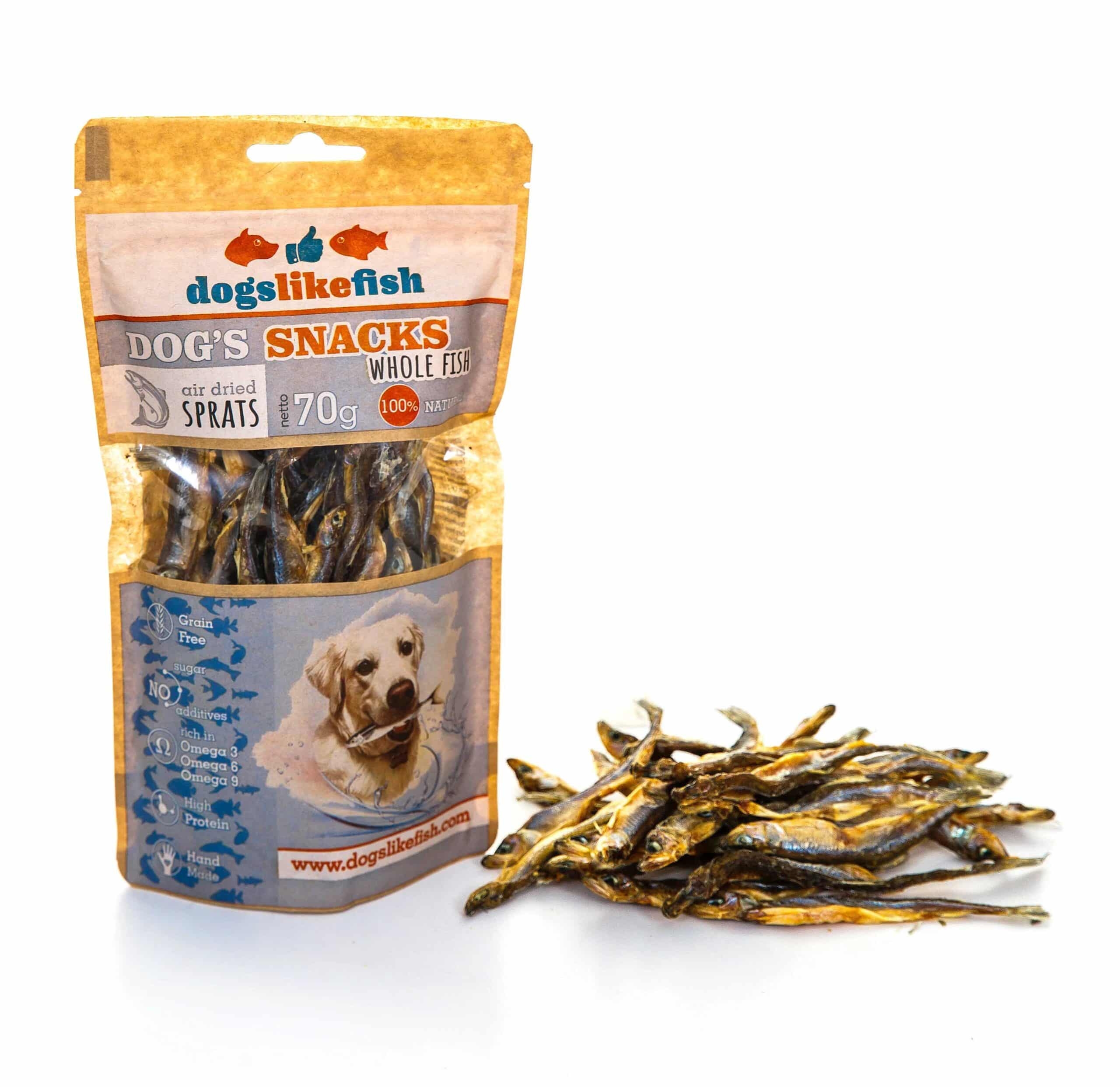 Suszone szprotki dla psa - DogsLikeFish