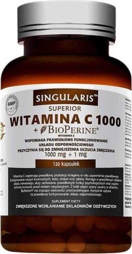 Witamina C 1000 mg + BioPerine 1 mg 120 kapsułek