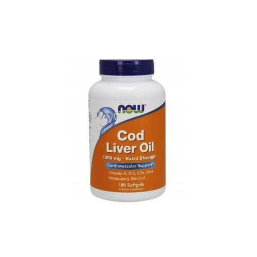 Cod Liver Oil Extra Strength tran 1000 mg 180 kapsułek