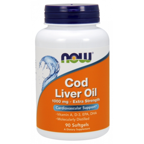 Cod Liver Oil Extra Strength tran 1000 mg 90 kapsułek