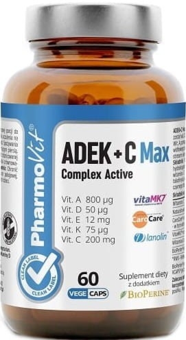 Witaminy ADEK + Witamina C Complex 60 kapsułek