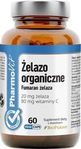 Żelazo Clean Label 60 kapsułek
