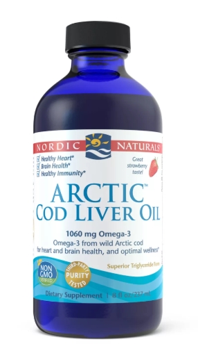 Arctic Cod Liver Oil truskawkowy 237 ml