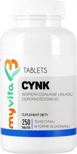 Cynk glukonian cynku 250 tabletek