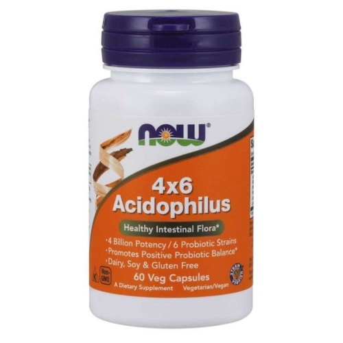4x6 Acidophilus Probiotyk 4 Billion Acidophilus 60 kapsułek