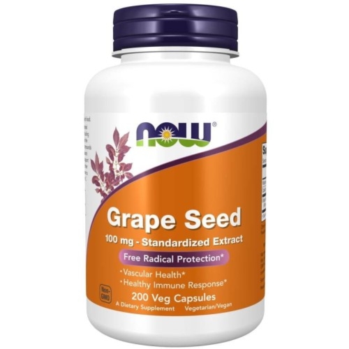 Grape Seed - Wyciąg z nasion winogron 100 mg + Witamina C 200 kapsułek