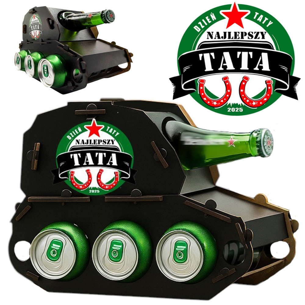 Czołg na Piwo z Nadrukiem dla Taty - Prezent na Dzień Ojca Urodziny Święta
