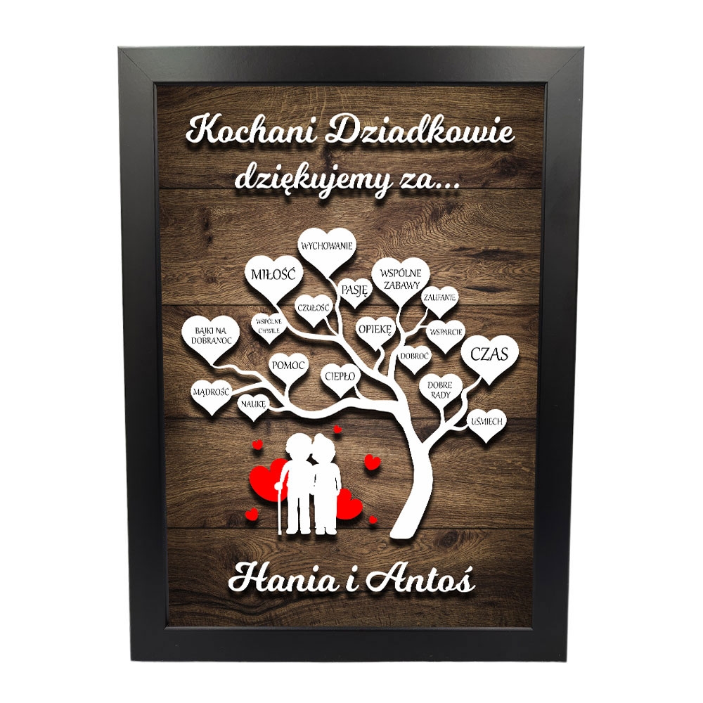 Podziękowanie dla Babci i Dziadka - prezent dla dziadków na Dzień Babci i Dziadka