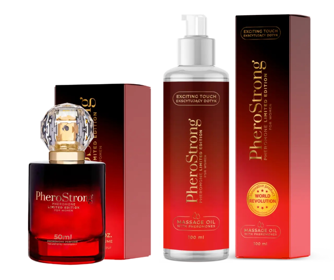 PheroStrong Limited Edition for Women Perfumy 50 ml + Olejek do ciała 100 ml ZESTAW