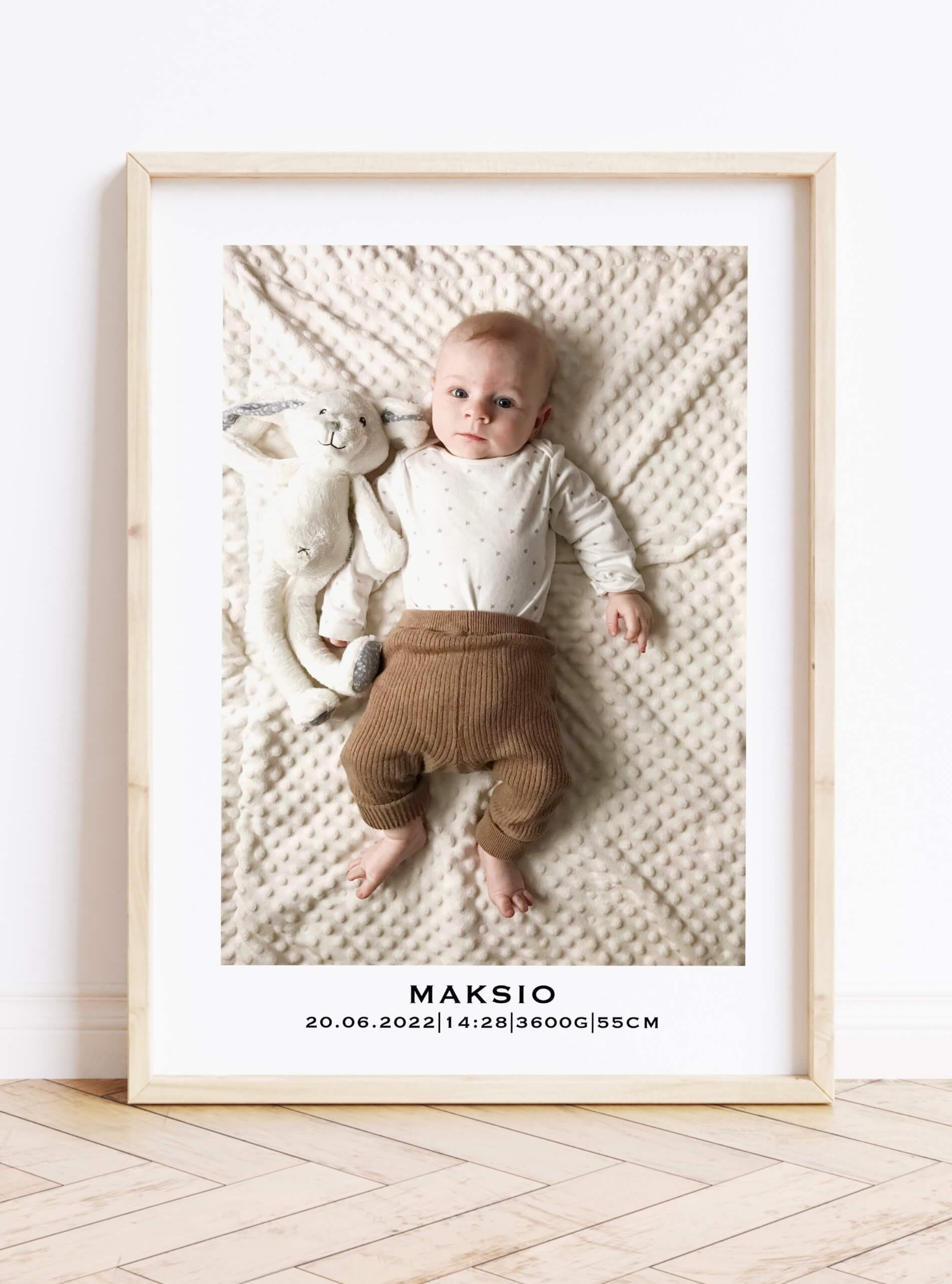 Metryczka ze zdjęciem w kolorze A4