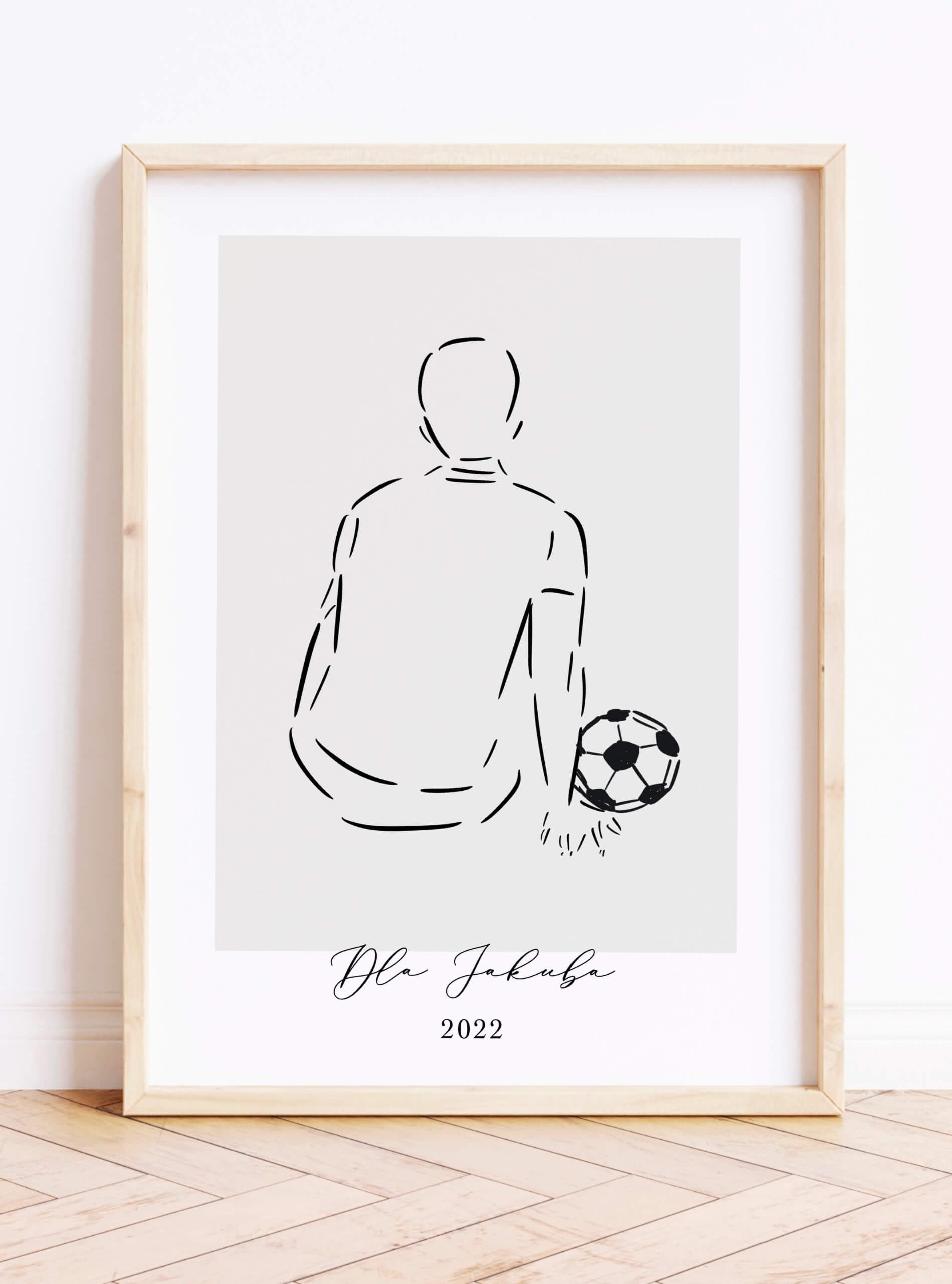 Prezent dla chłopaka fana piłki nożnej - personalizowany obraz piłkarza 10x15cm