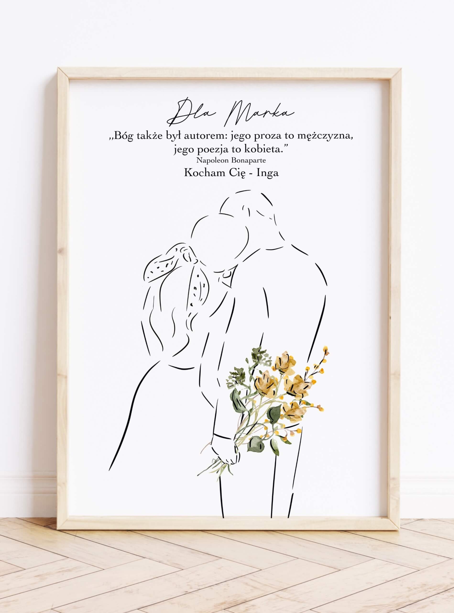 Wyjątkowy upominek dla chłopaka/dziewczyny - personalizowany obraz 10x15cm