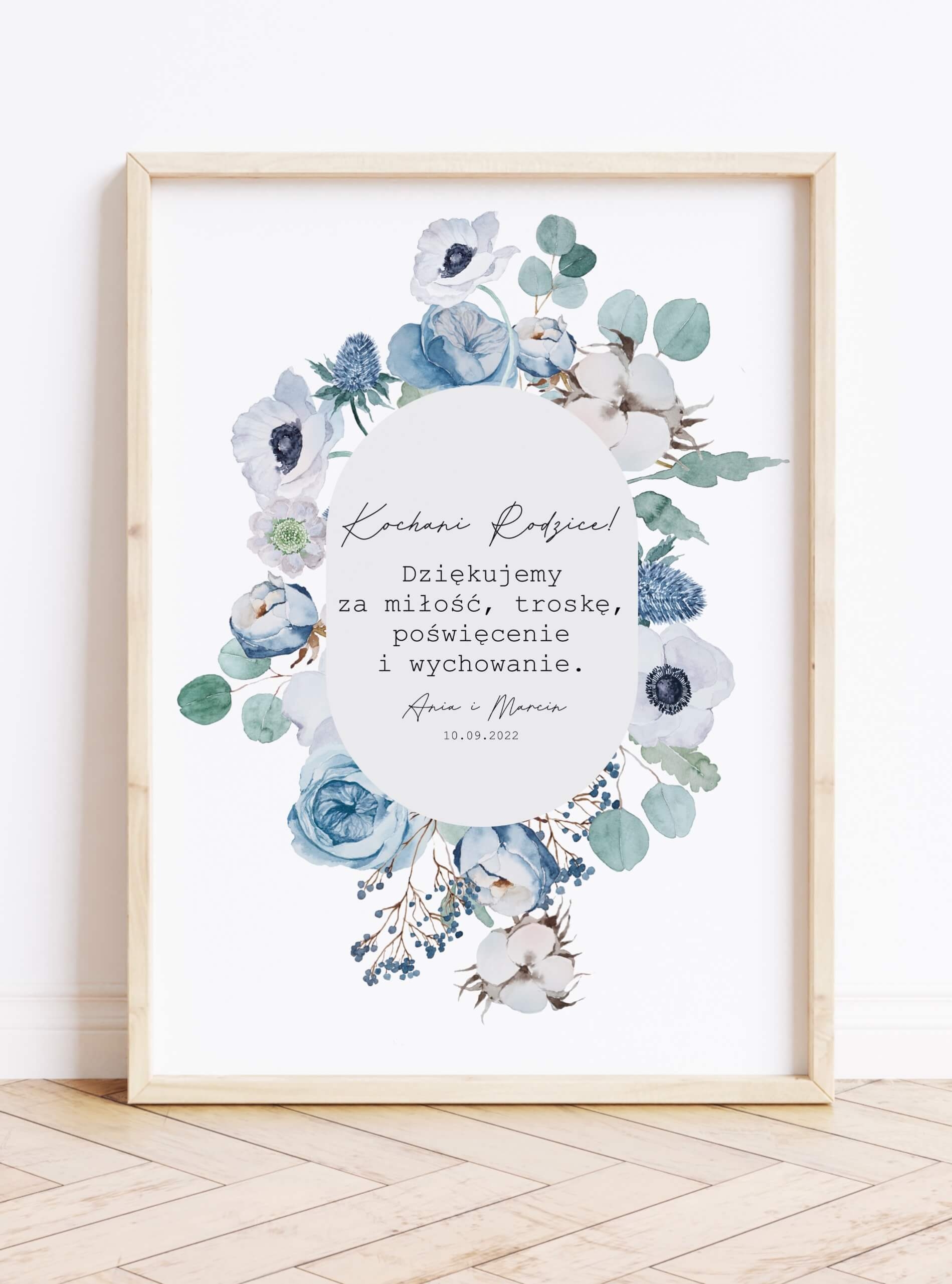 Prezent na święta dla rodziców - personalizowany obraz 10x15cm