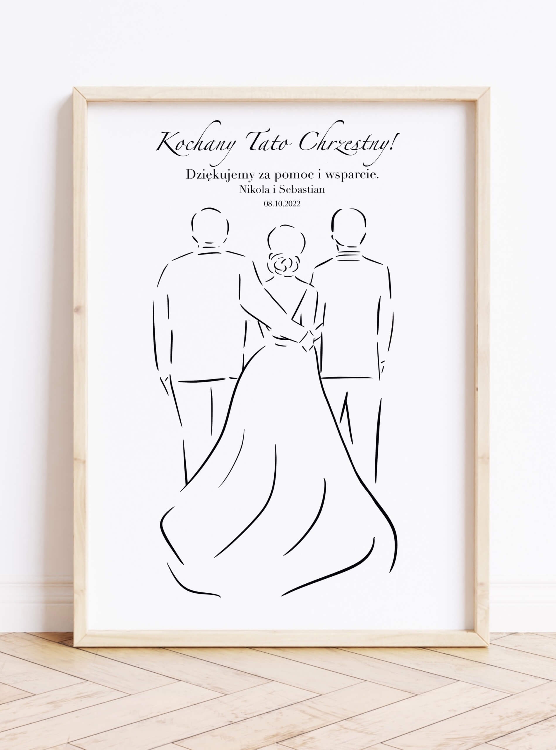 Wyjątkowe podziękowania dla Ojca chrzestnego - personalizowany obraz 10x15cm