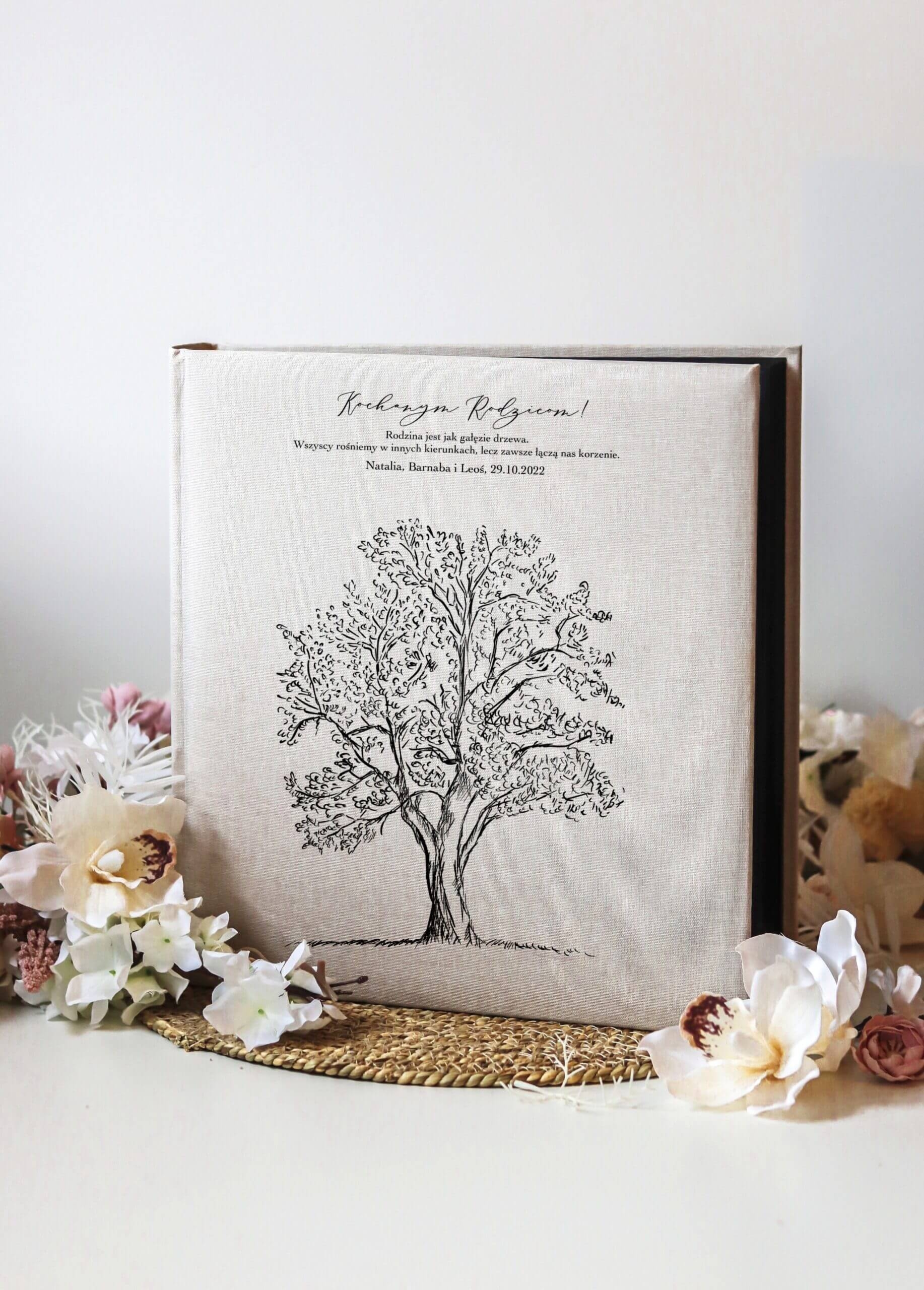 Personalizowany album na zdjęcia wklejane - prezent podziękowanie dla rodziców
