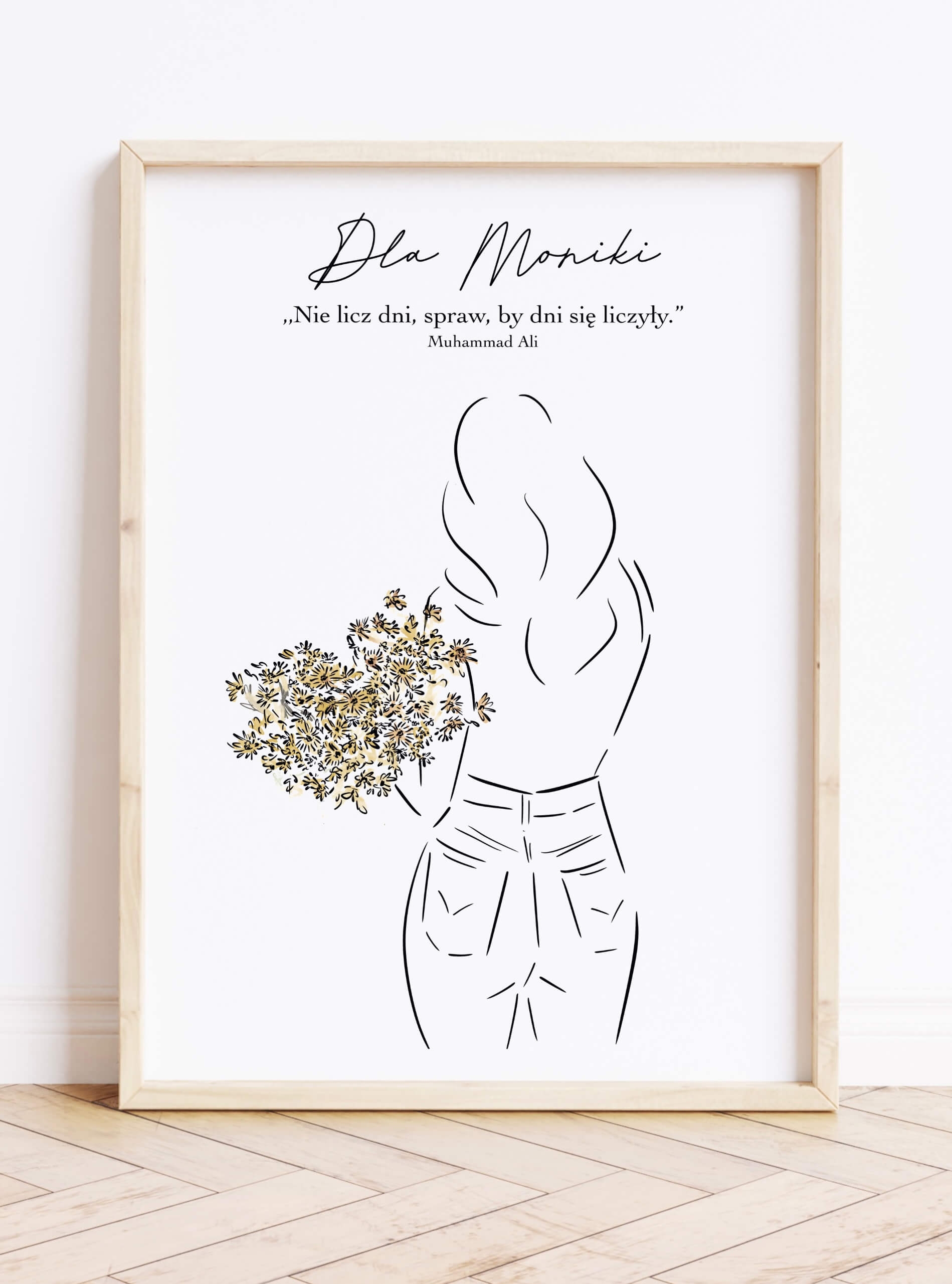 Oryginalny prezent na urodziny dla niej - personalizowany plakat (różne wersje włosów) 10x15cm