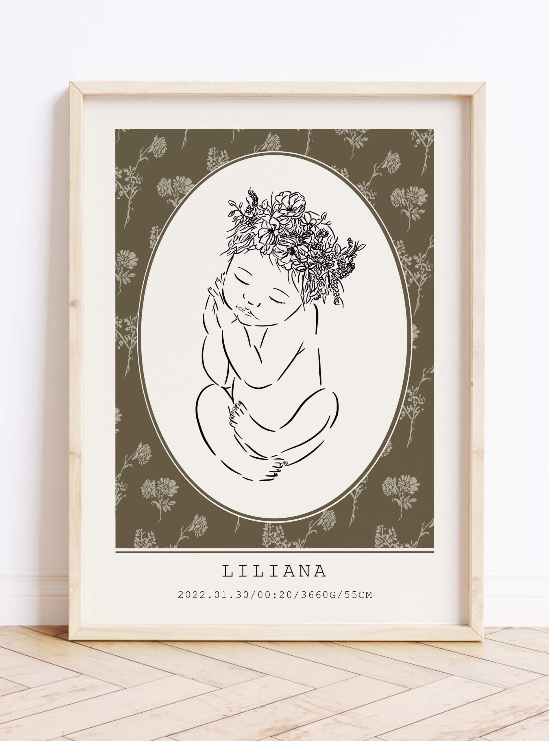 Metryczka dla noworodka KOLEKCJA VINTAGE, WZÓR 2 A4