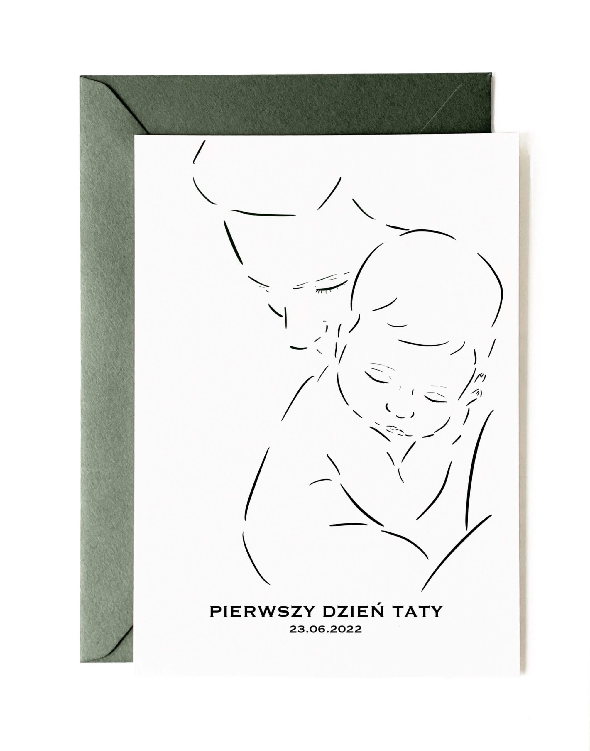 Kartka na pierwszy Dzień Taty od noworodka z możliwością personalizacji