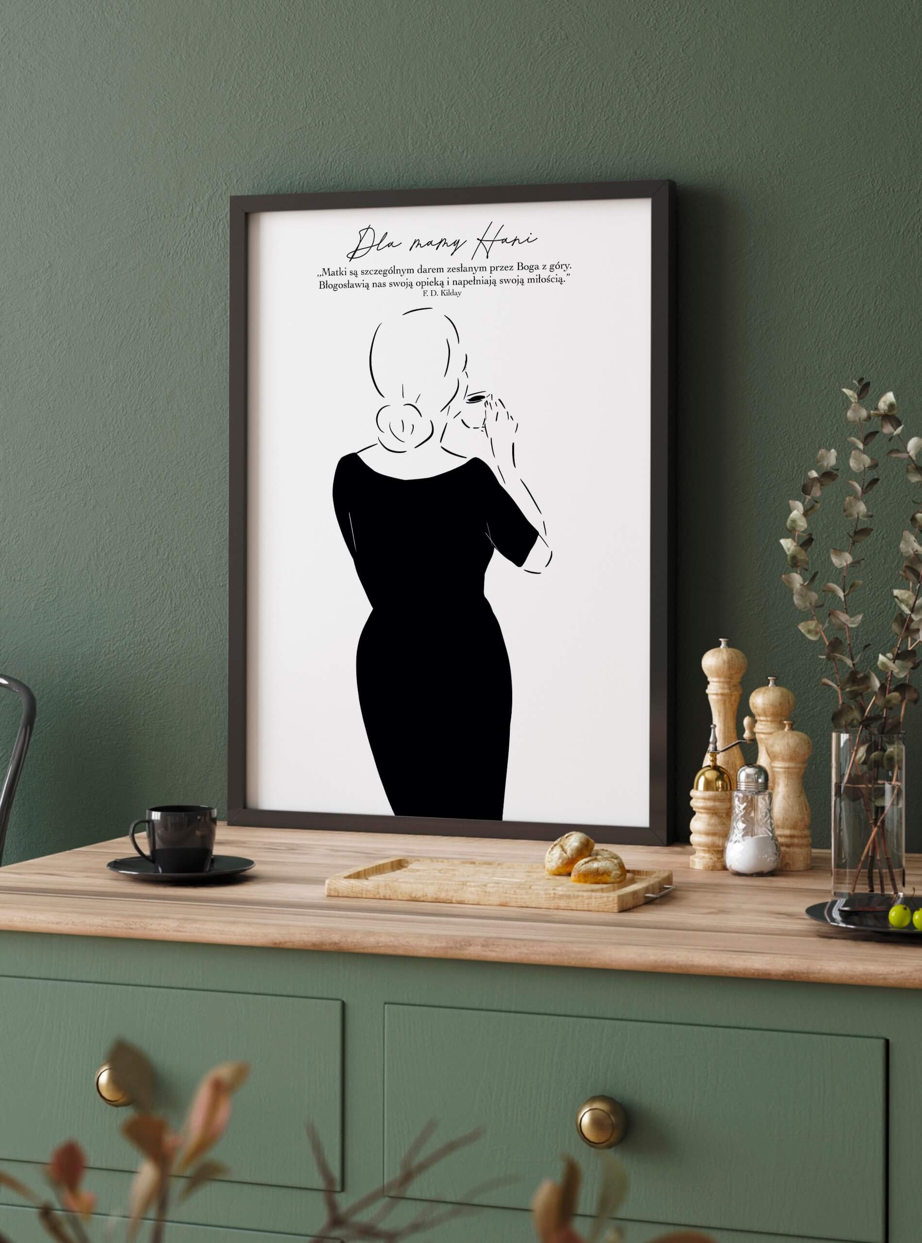 Prezent świąteczny mamy - personalizowany obraz (wersja z kokiem) 10x15cm