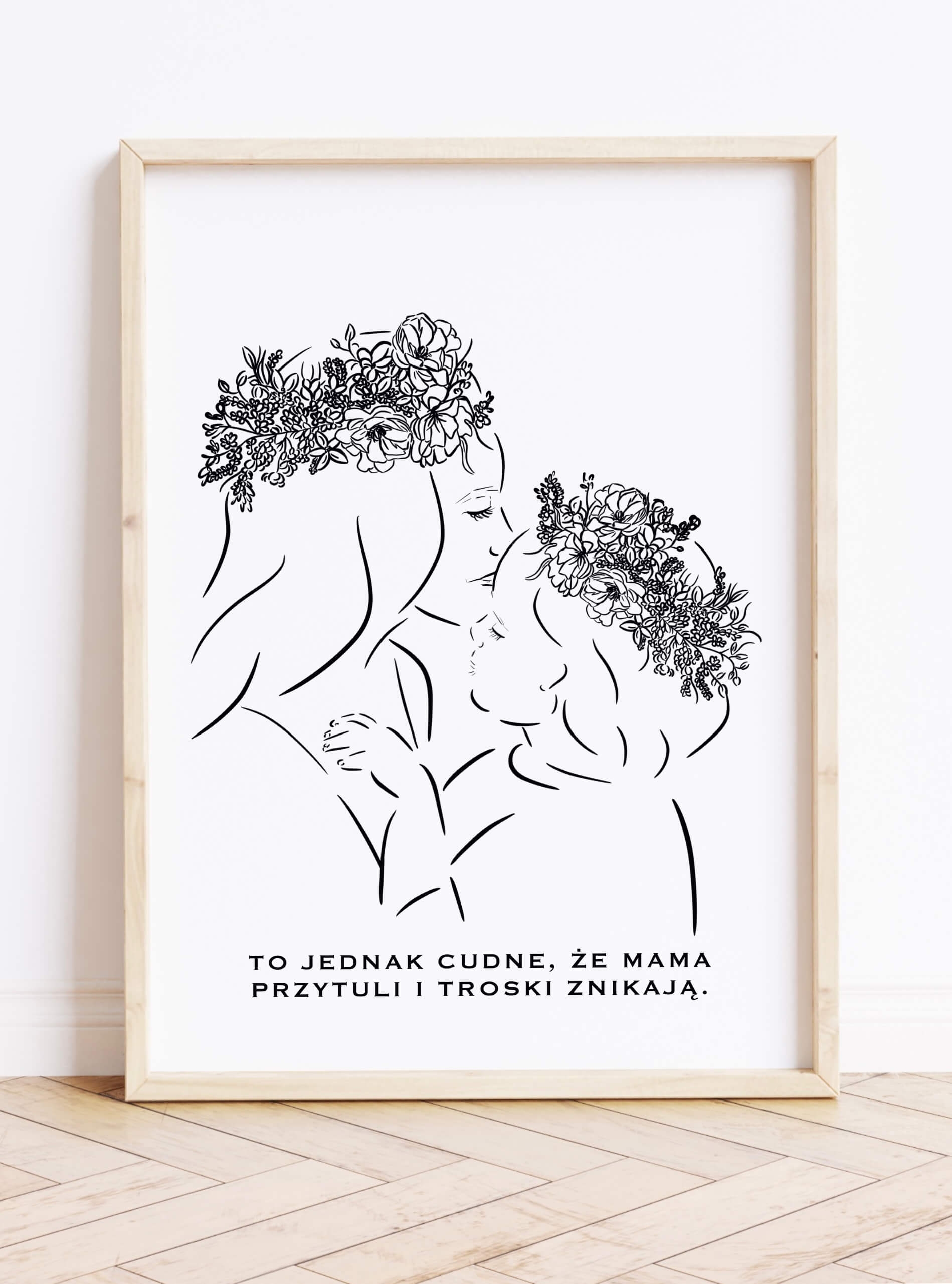 Oryginalny prezent dla młodej mamy - plakat z córeczką A4