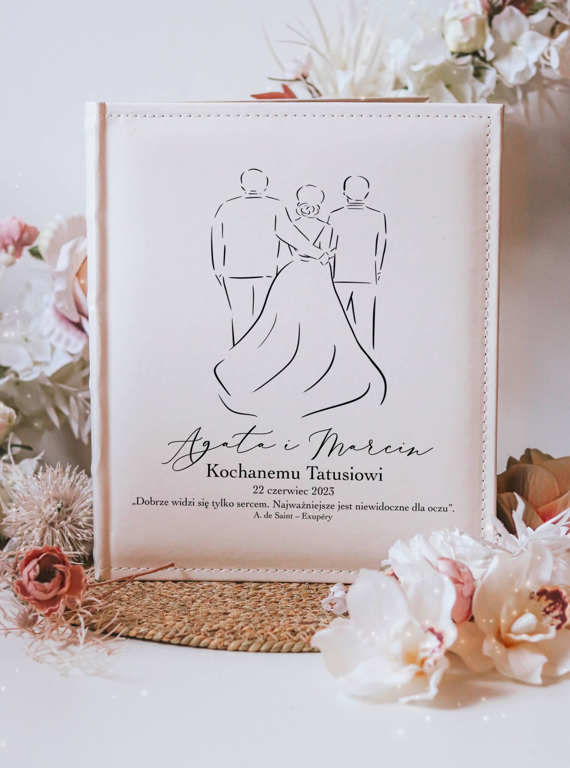 Personalizowany album dla taty - podziękowanie dla taty na ślub