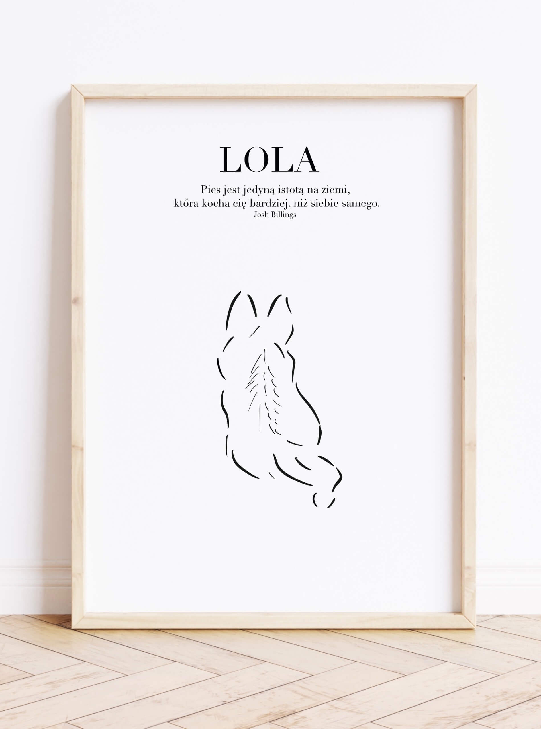 Prezent dla właściciela psa -  personalizowany plakat z chihuahua długowłosą 10x15cm