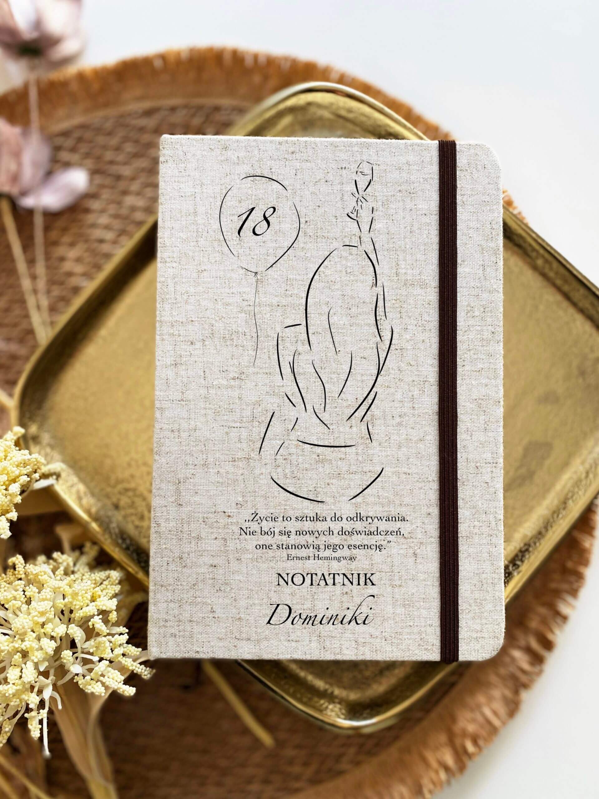 Prezent na 18 dla dziewczyny - personalizowany notes