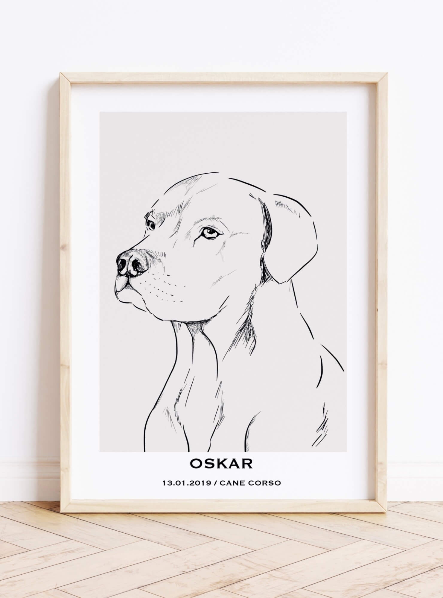 Prezent dla właściciela cane corso - personalizowany plakat z psem (CANE CORSO) 10x15cm