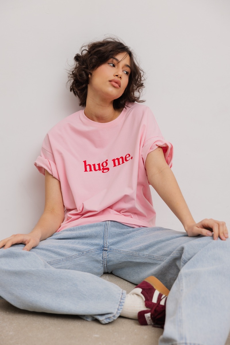 T-shirt z NADRUKIEM w kolorze PINK - EAZY
