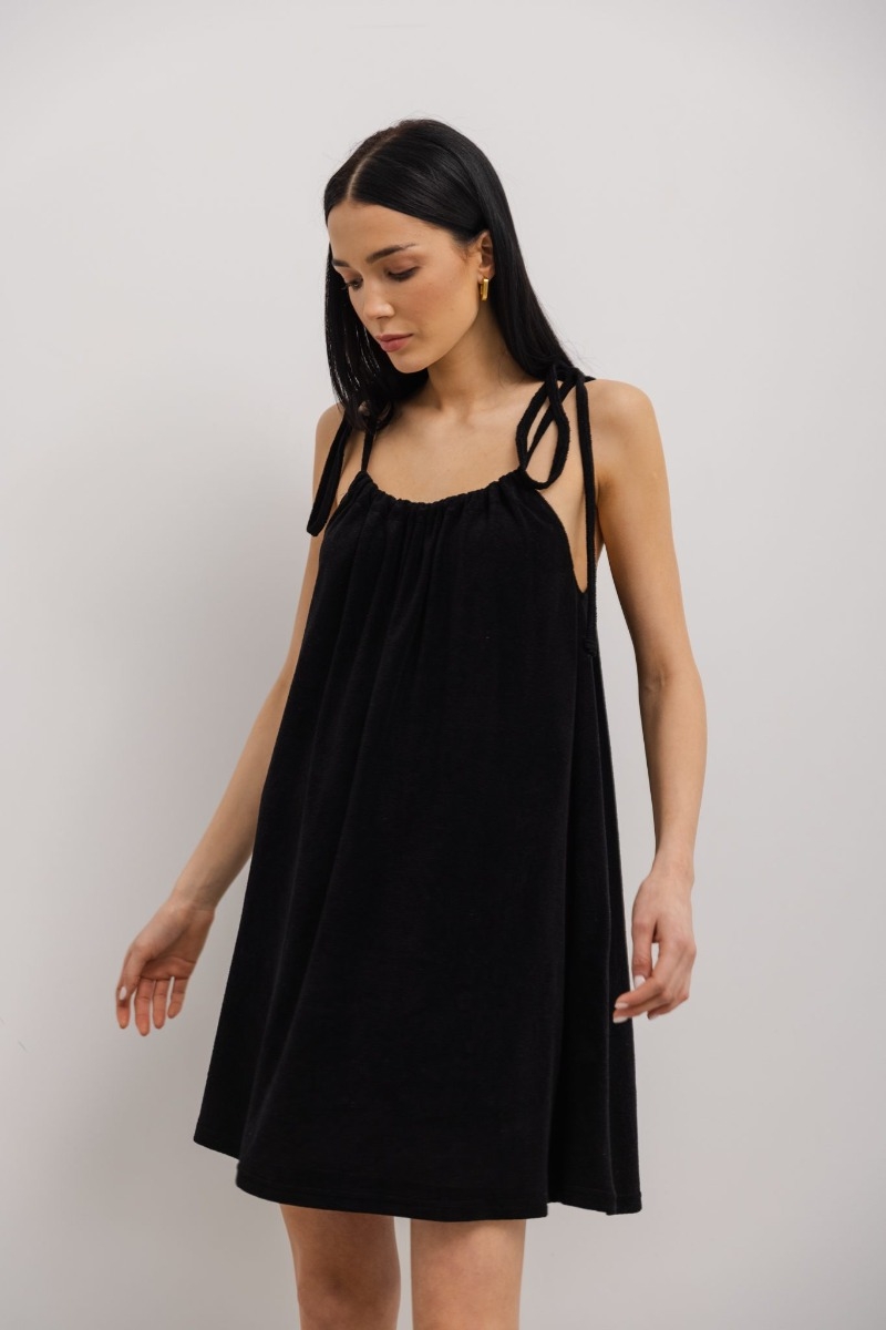 Sukienka FROTTE w kolorze TOTALLY BLACK - GABBY