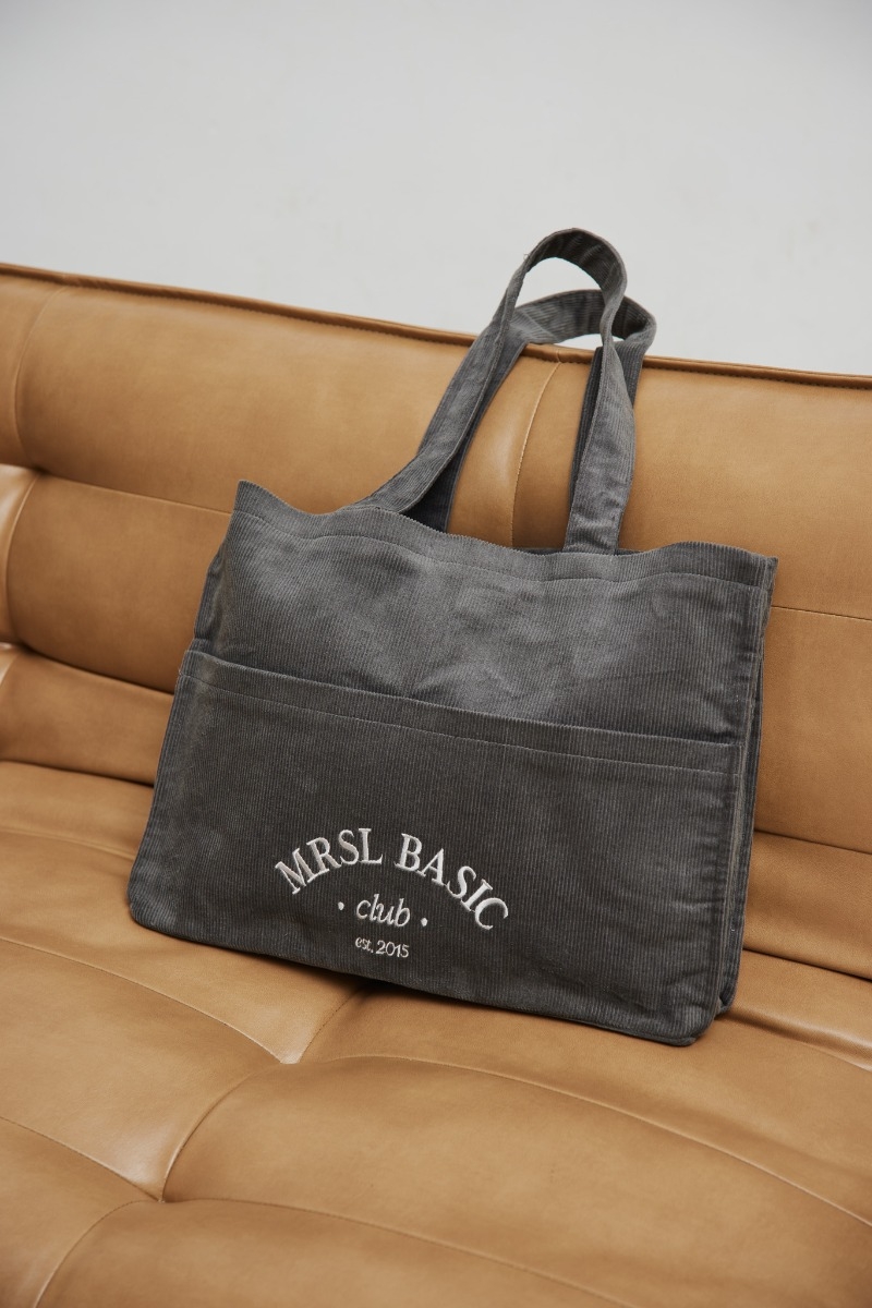 TORBA TYPU SHOPPER BAG WYKONANA ZE SZTRUKSU W KOLORZE GREY