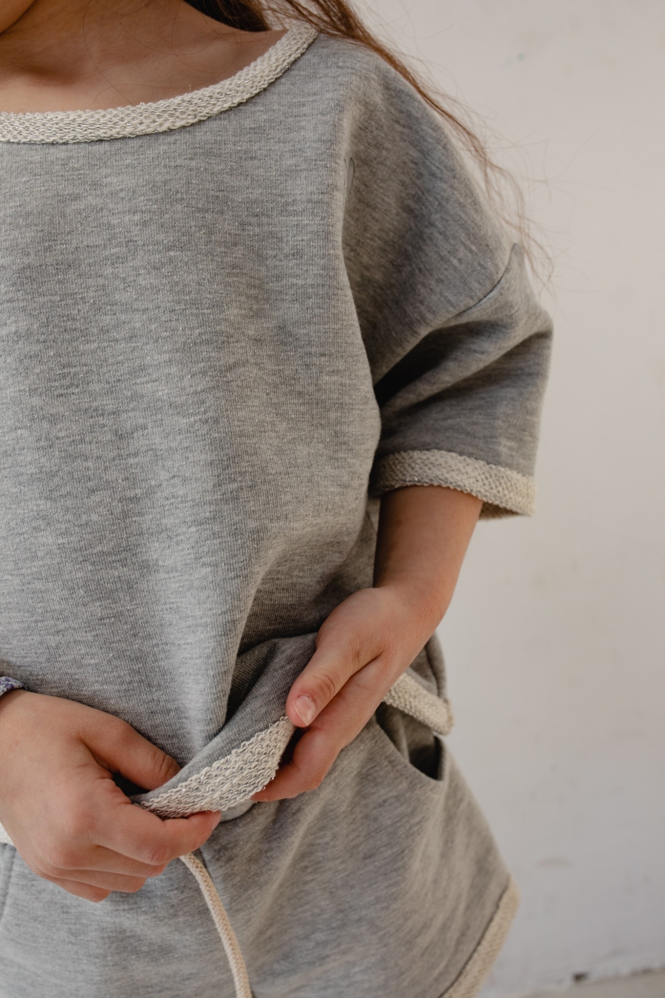 MINI bluzka w kolorze LIGHT GREY - DEMI-80-86 (12