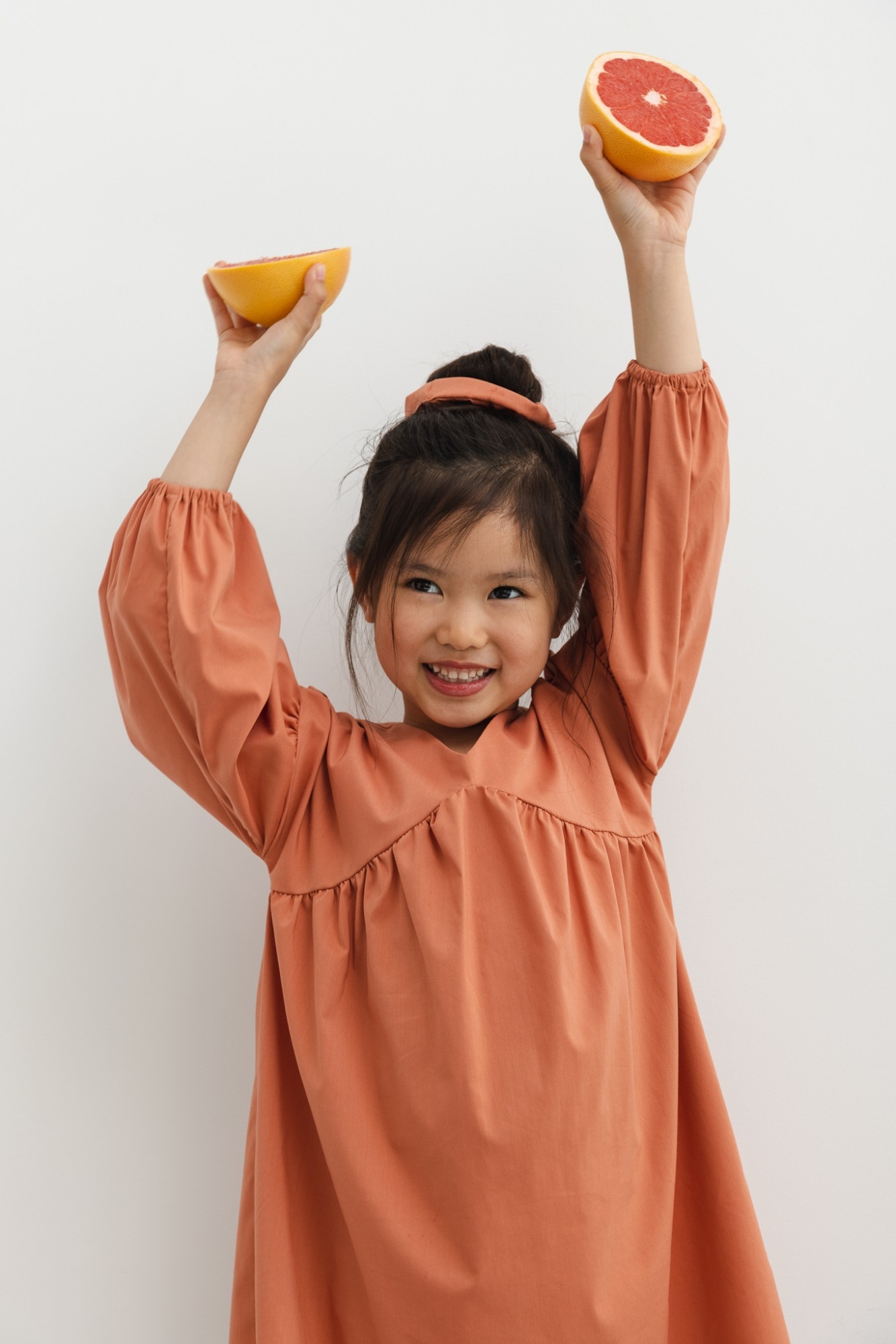 MINI sukienka o luźnym kroju w kolorze FOXY ORANGE